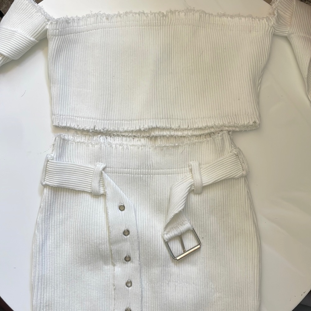 Matching White Sweater Set